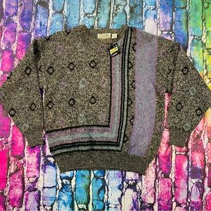 Vintage Method Mens Size XL Sweater Wool Blend Multicolor Pullover CosbySweater